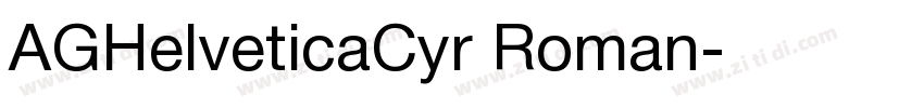 AGHelveticaCyr Roman字体转换